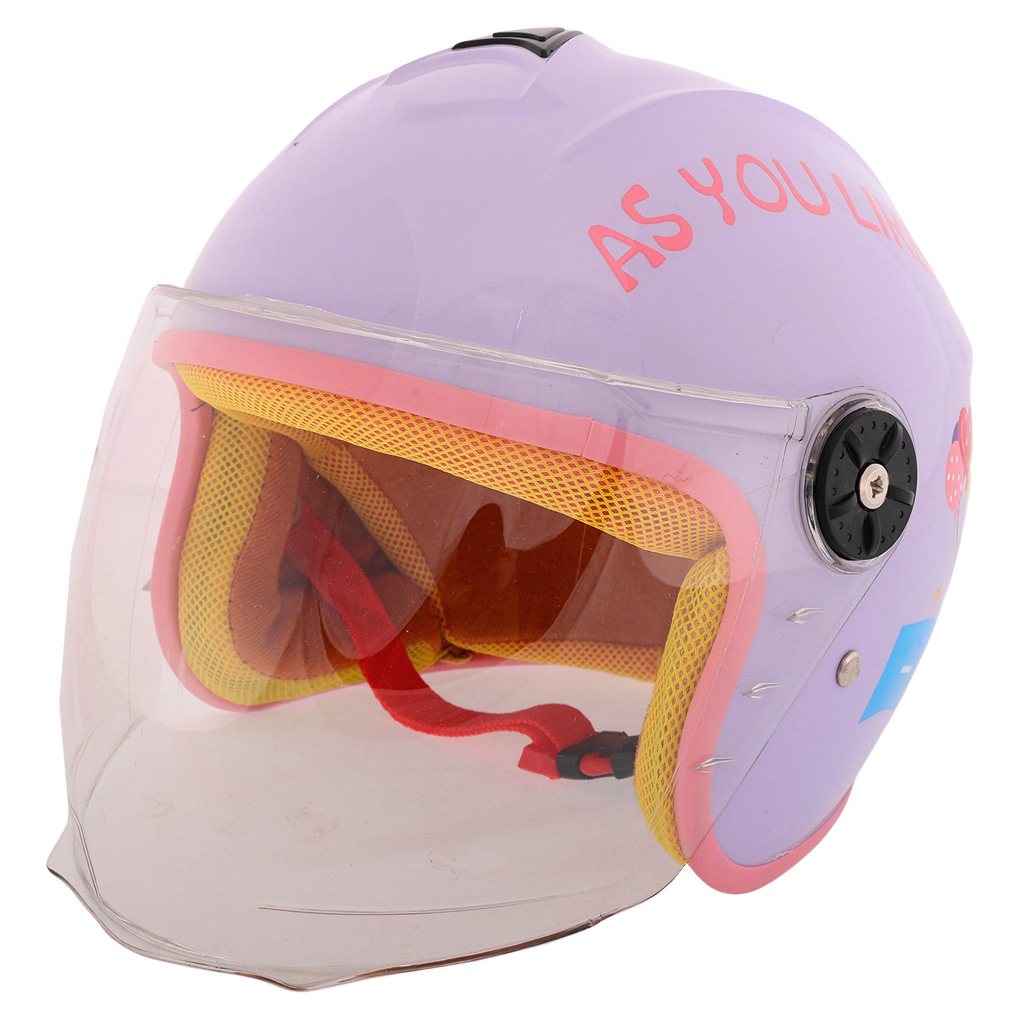 Мотошлем детский FGN M-501A PP открытый Три четверти S Фиолетовый (M-501A_Фиолетовый_S)