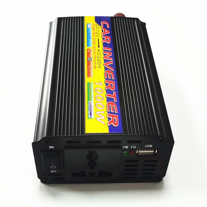 Перетворювач напруги SY12-1000W з модифікованим синусом 12V-220V 1000W Black (88105) - фото 2