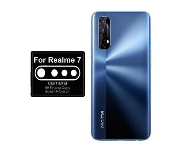 Противоударная гидрогелевая пленка Hydrogel Film для Realme 7 на камеру 3 шт, Transparent