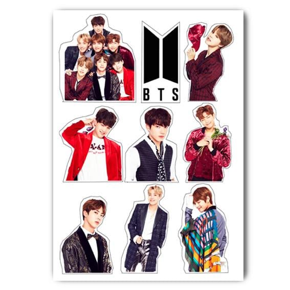 Стикеры наклейки BTS ARMY А4 лист (stik_006)