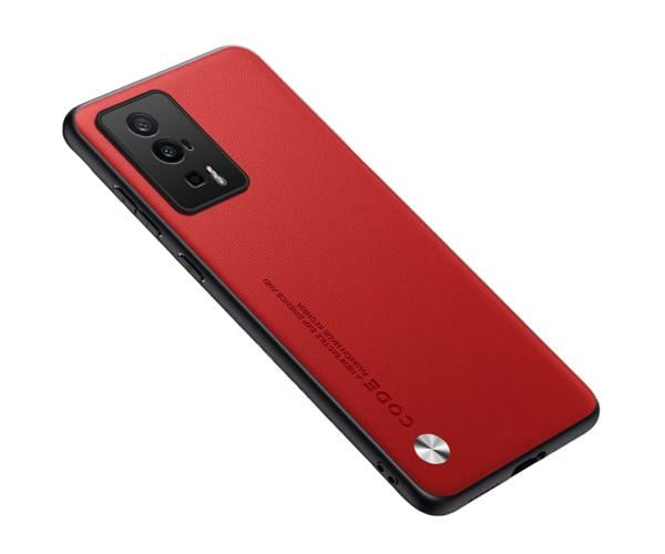 Кожаный чехол - накладка CODE Tactile Experience для Xiaomi Poco F5 Pro / Redmi K60 Красный