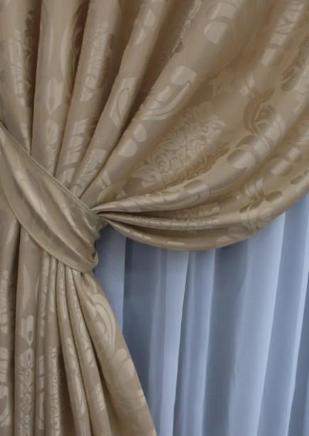 Тканина для штор жакард Ліон Бежевий (531ш) - фото 3