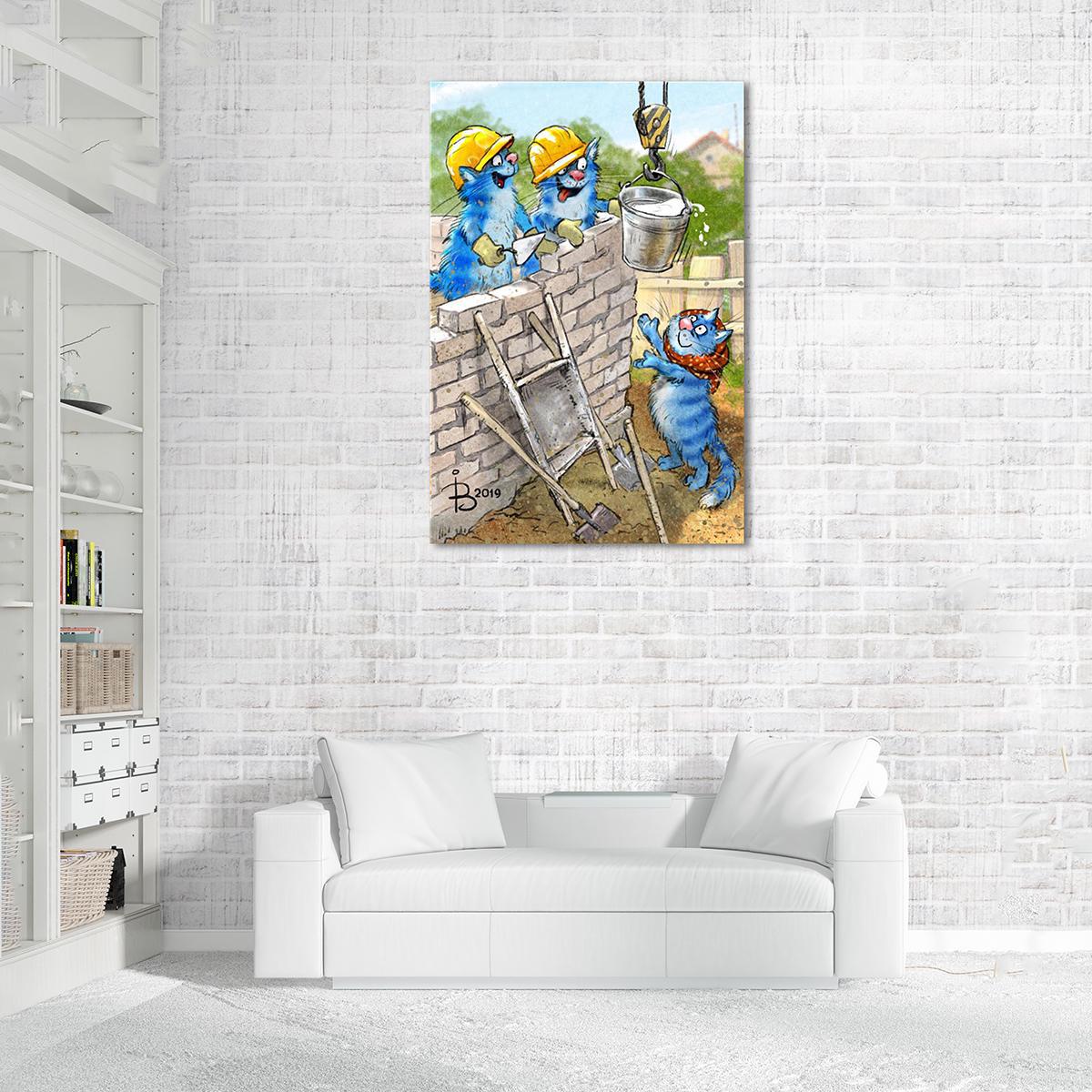 Модульная картина Строительство 1 модуль 30х45 см (_rinaz_2019194835)