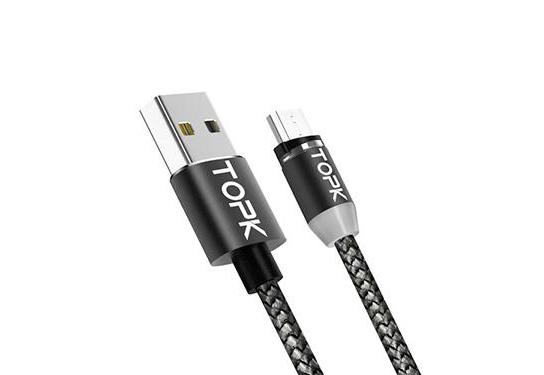 Кабель магнітний TOPK MicroUSB для Samsung/Xiaomi 2.4A 1 м (22fe0cc6)