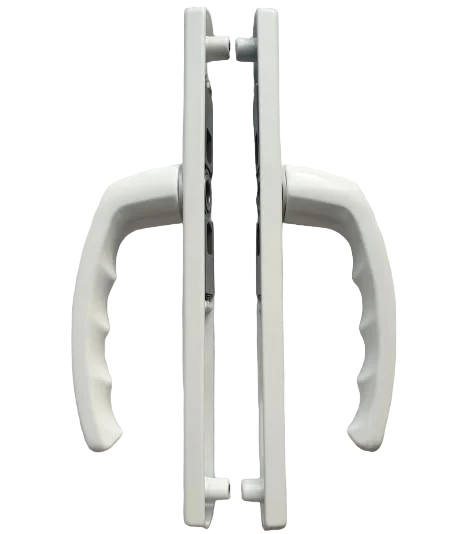 Ручка на планке для металлопластиковых дверей BAHAR 92/25/250/210 с пружиной 2 винта Белый (16187)