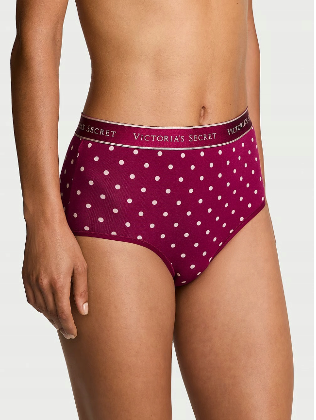 Трусики женские Victoria's Secret Brief Logo Cotton Modern S Бордовый (2841542131)