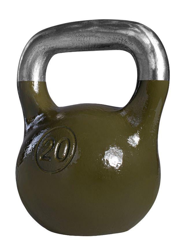 Гиря чавунна цільна 20 кг Зелений (67852)
