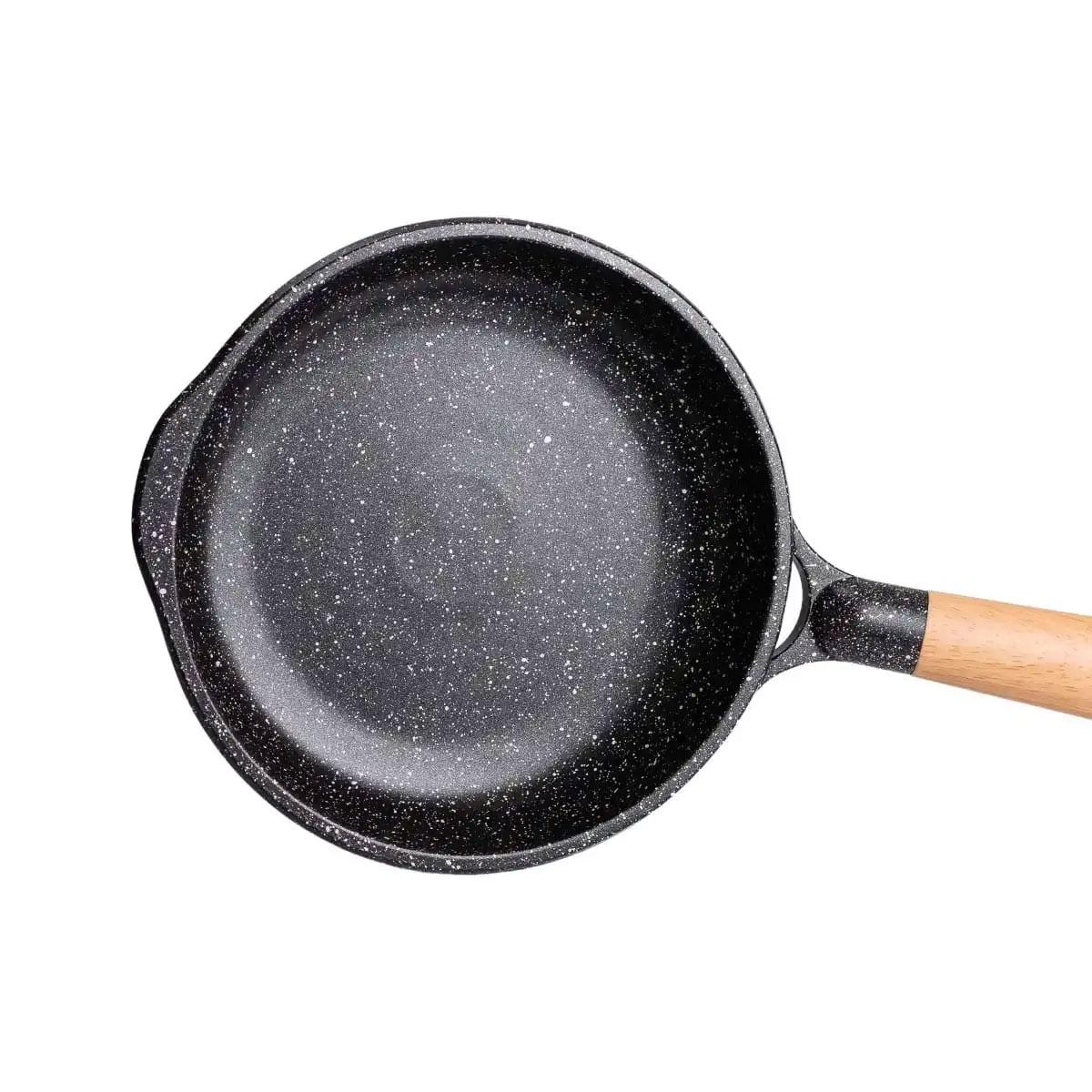 Сковорода алюмінієва MGC мармурове антипригарне покриття 1,4 л Ø 22 см з товстим дном Чорний - фото 4