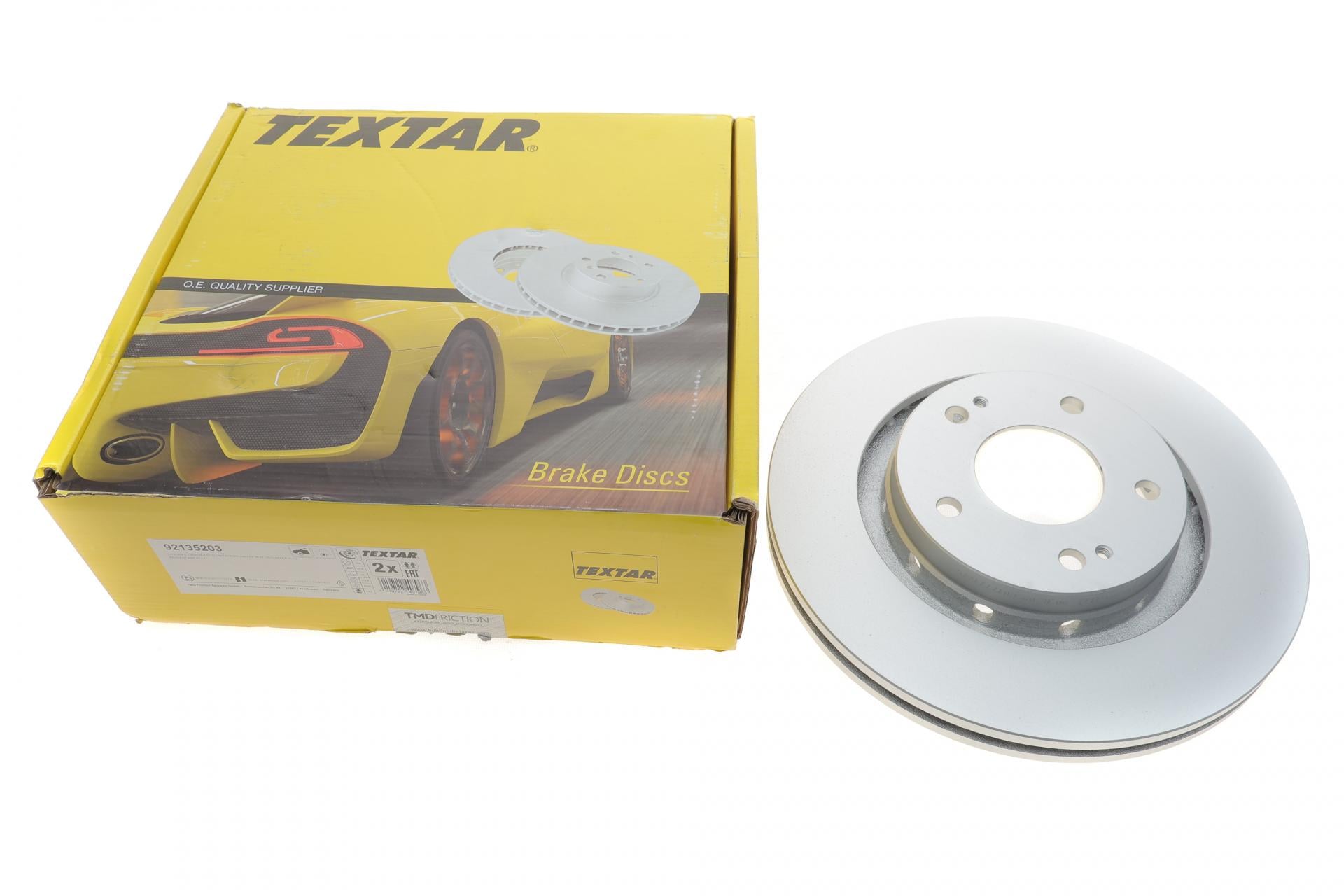 Диск тормозной передний TEXTAR PRO для Mitsubishi Outlander/Citroen C-Crosser 03-294x24 мм (92135203)