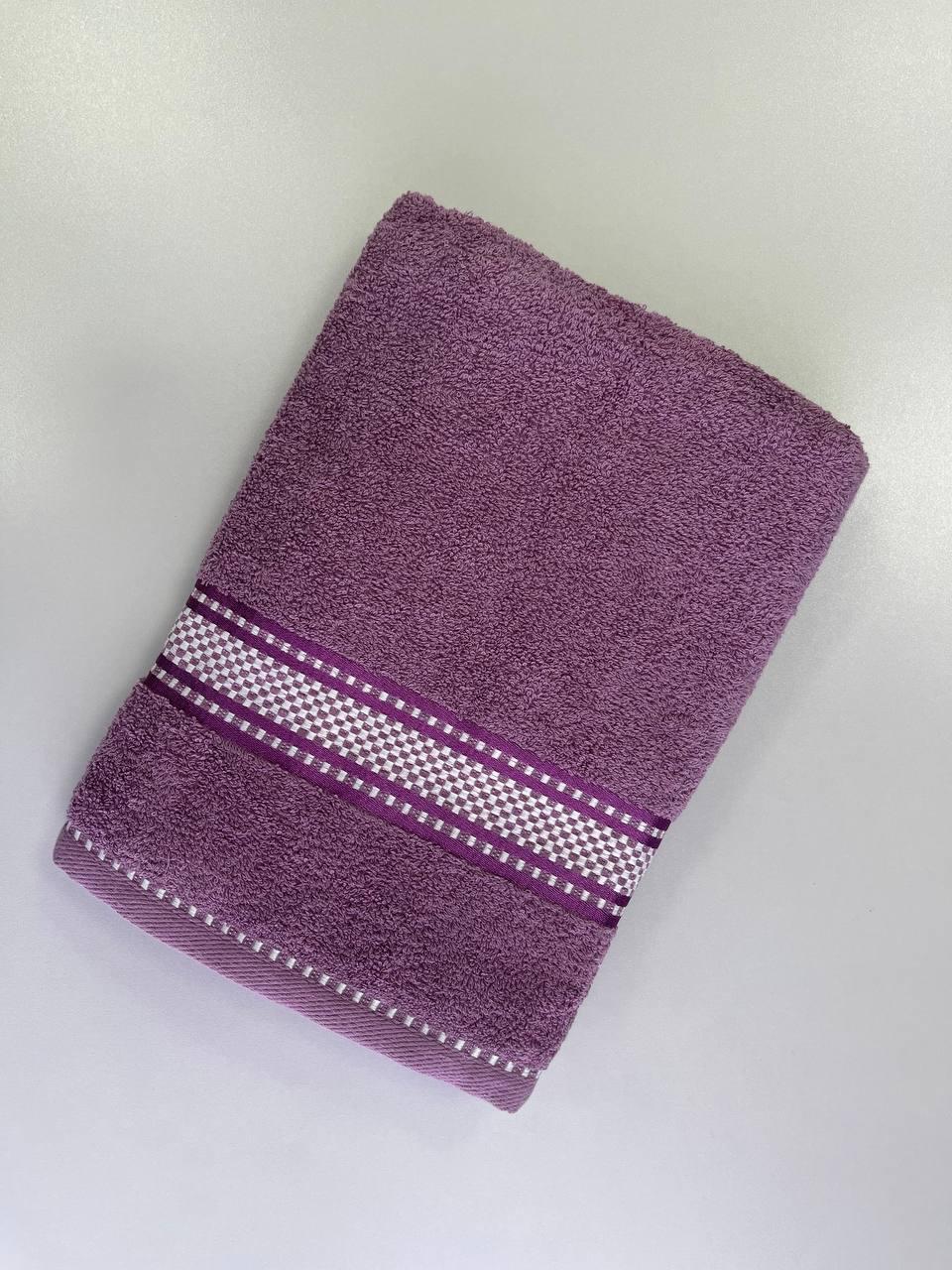 Рушник махровий 100% бавовна 50х90 см Бузковий (7558925)