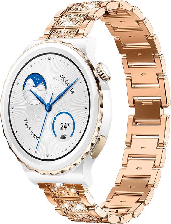 Браслет металлический Glam для Huawei Watch GT3 Pro 43 мм Rose Gold (37984-27)