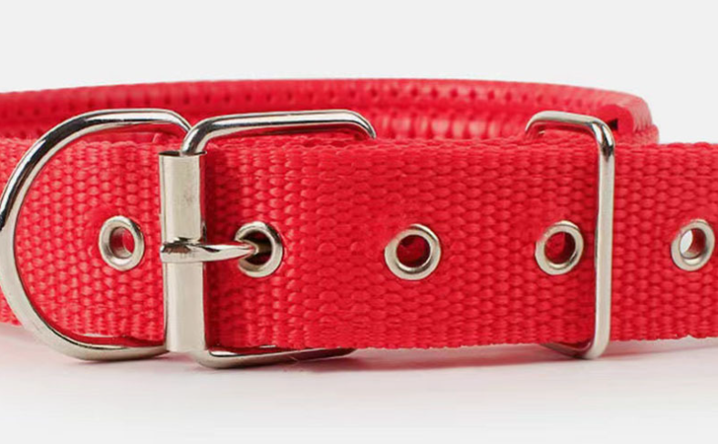 Ошейник для собак с железной пряжкой 28-35 см Красный (1A0070) - фото 4 Ошейник для собак с железной пряжкой 28-35 см Красный (1A0070) - фото 4