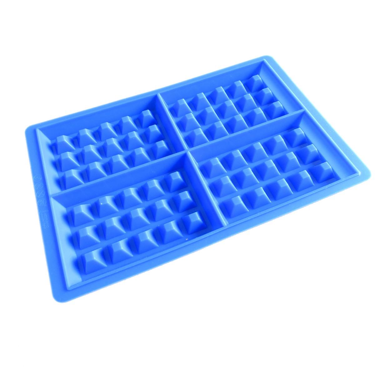 Форма силиконовая 4 вафли 28х18,5х1,6 см Ø 8х12,2 см 1 шт. Голубой (ХК0428ф21)