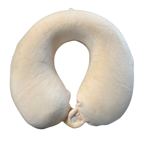 Подушка дорожня Monochrome Stenson R94881 для шиї бавовна/поліестер 30x25 см Бежевий (25689088)