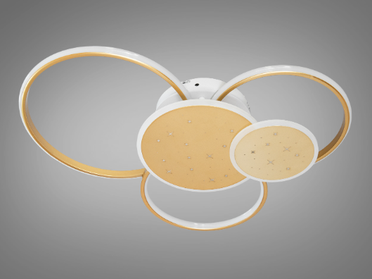 Светодиодная люстра в форме кольца с пультом 100 Вт Золотой (31133488) Светодиодная люстра в форме кольца с пультом 100 Вт Золотой (31133488)