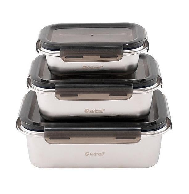 Набор пищевых контейнеров из нержавеющей стали Outwell Camper Food Box Set 3 шт. (931593)