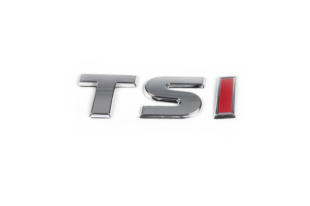 Надпись TSI TSхром Iкрасная Davs Auto для Volkswagen Tiguan 2007-2016 гг. abs-пластик Хром