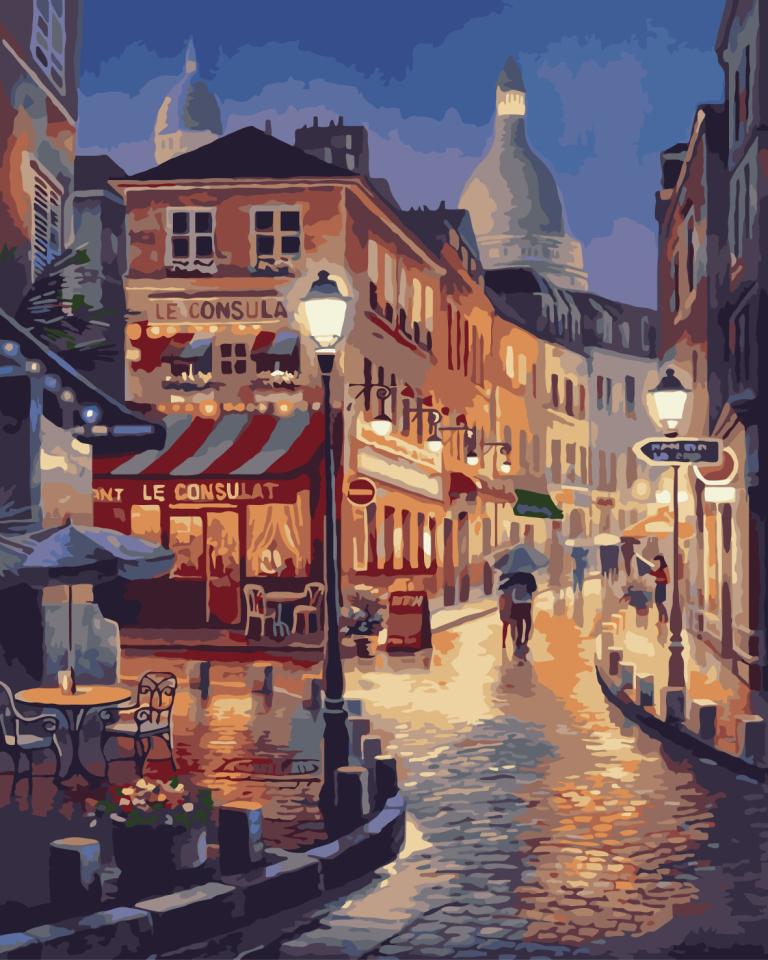 Картина по номерам Идейка "Вечерний город" 40х50 см (KH2116)