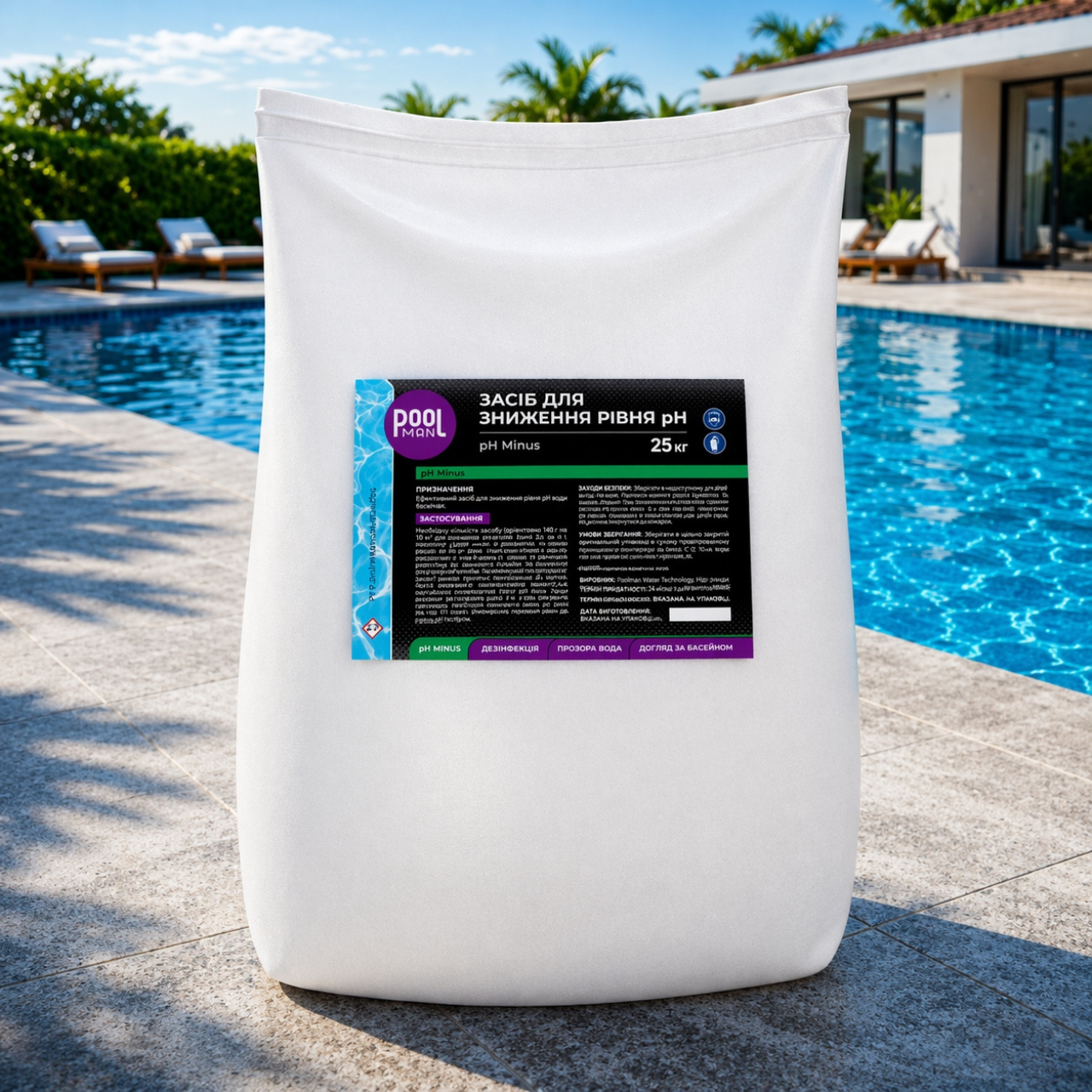 Cредство для понижения уровня Ph PoolMan Ph Minus 25 кг