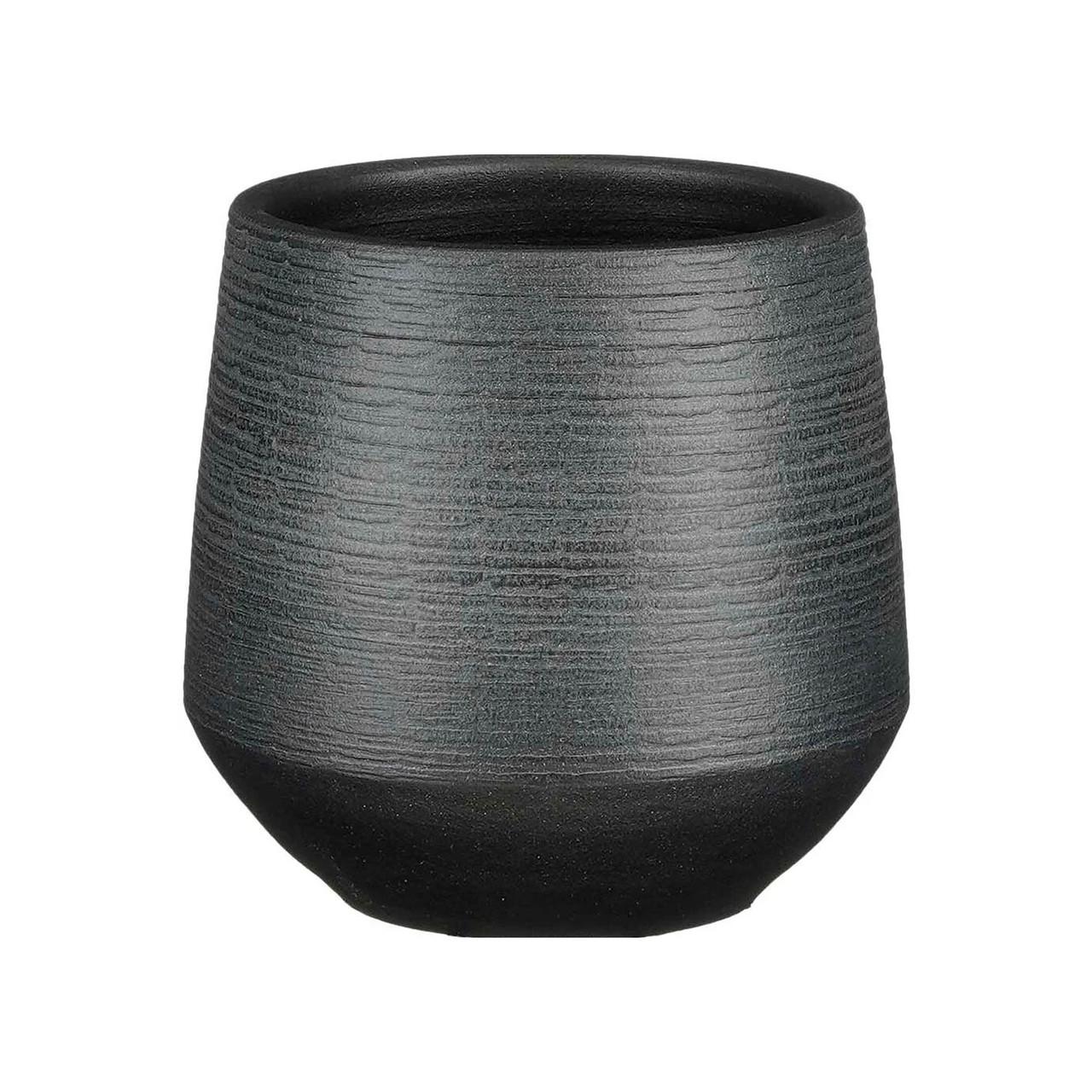 Кашпо Edelman Evora pot round 16х15 см Черный (A-025776)