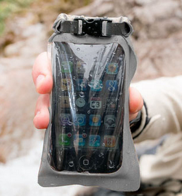 Чехол водонепроницаемый мини AQUAPAC 044 Mini Stormproof Phone Case Серый - фото 8