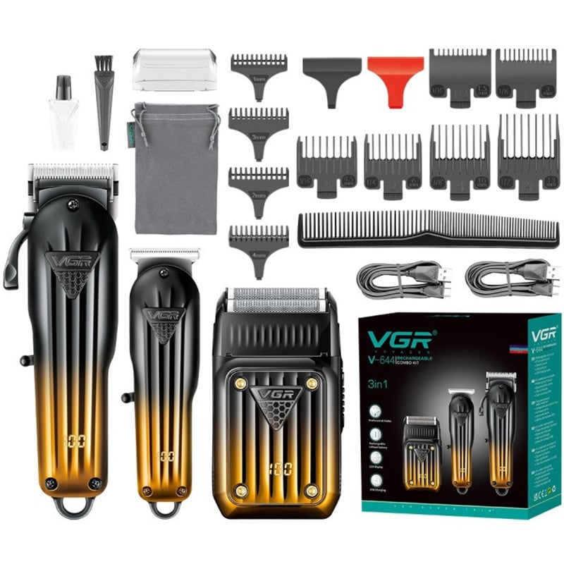 Машинка для стрижки VGR V-644 3в1 аккумуляторная комплект (tf7436) - фото 4 Машинка для стрижки VGR V-644 3в1 аккумуляторная комплект (tf7436) - фото 4