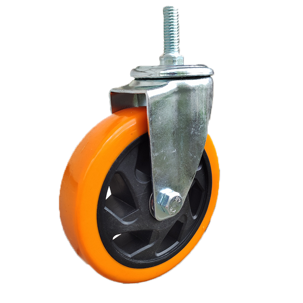 Колесо полиуретановое на болту d 125 мм Оранжевый (7101-NL-125-R)