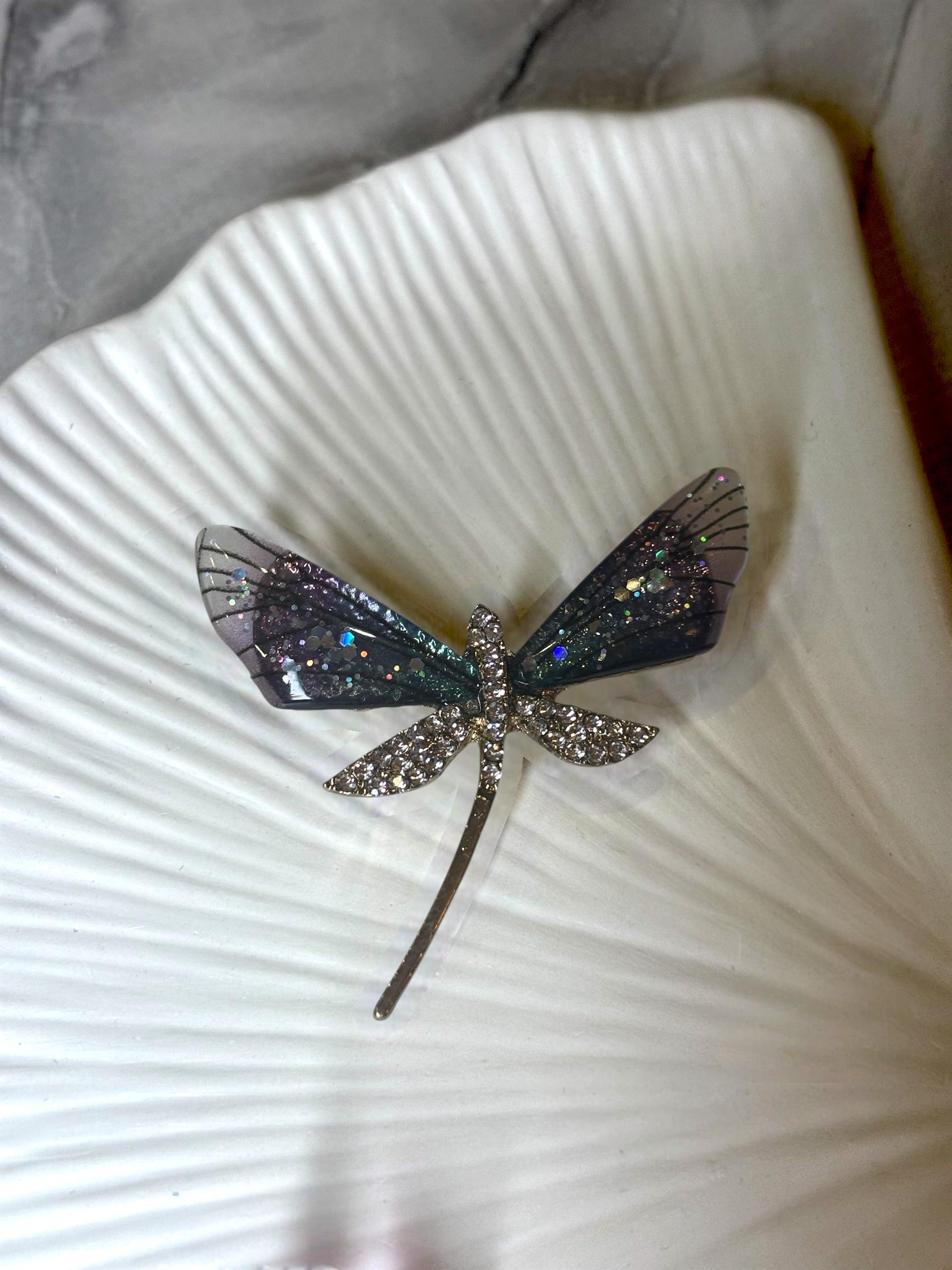 Брошь Mirshine Dragonfly Violet/Gold (27731903)