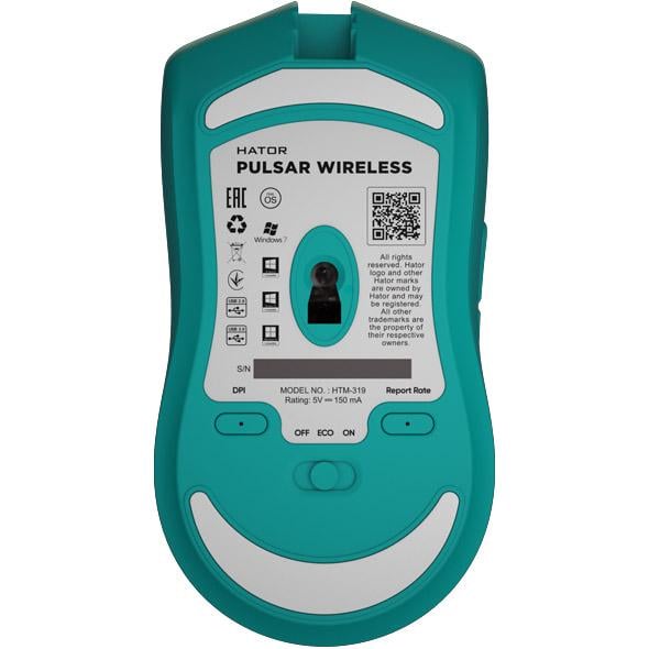 Комп'ютерна мишка Hator Pulsar Wireless Mint (HTM-319) - фото 6