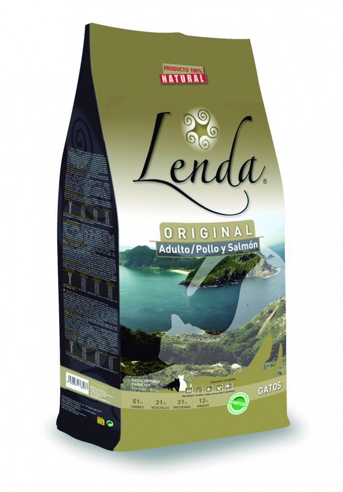 Сухой корм Lenda Cat Сhicken and Salmon для взрослых котов с курицей и лососем 2 кг