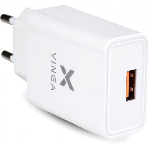 Зарядка Vinga QC3.0 Quick Wall Charger (VWCQAW) - фото 1