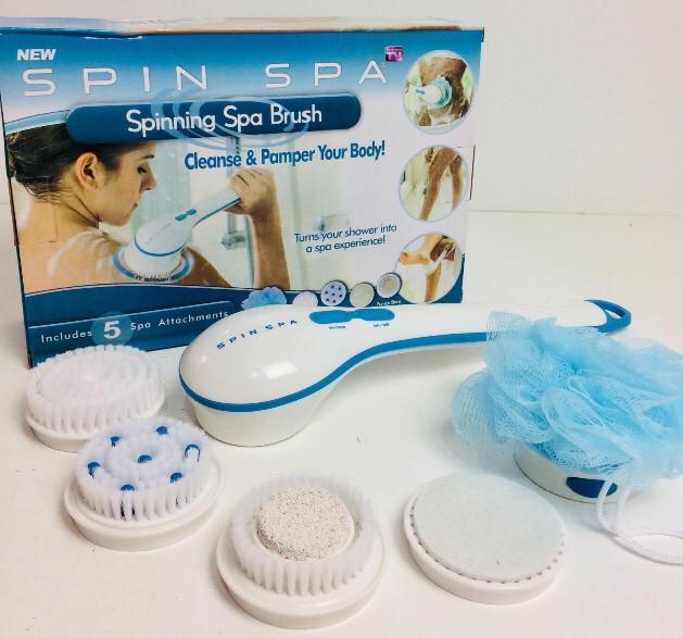Щітка для тіла електрична масажна SPIN SPA ART-3427 5в1 на батарейках 3АА - фото 3