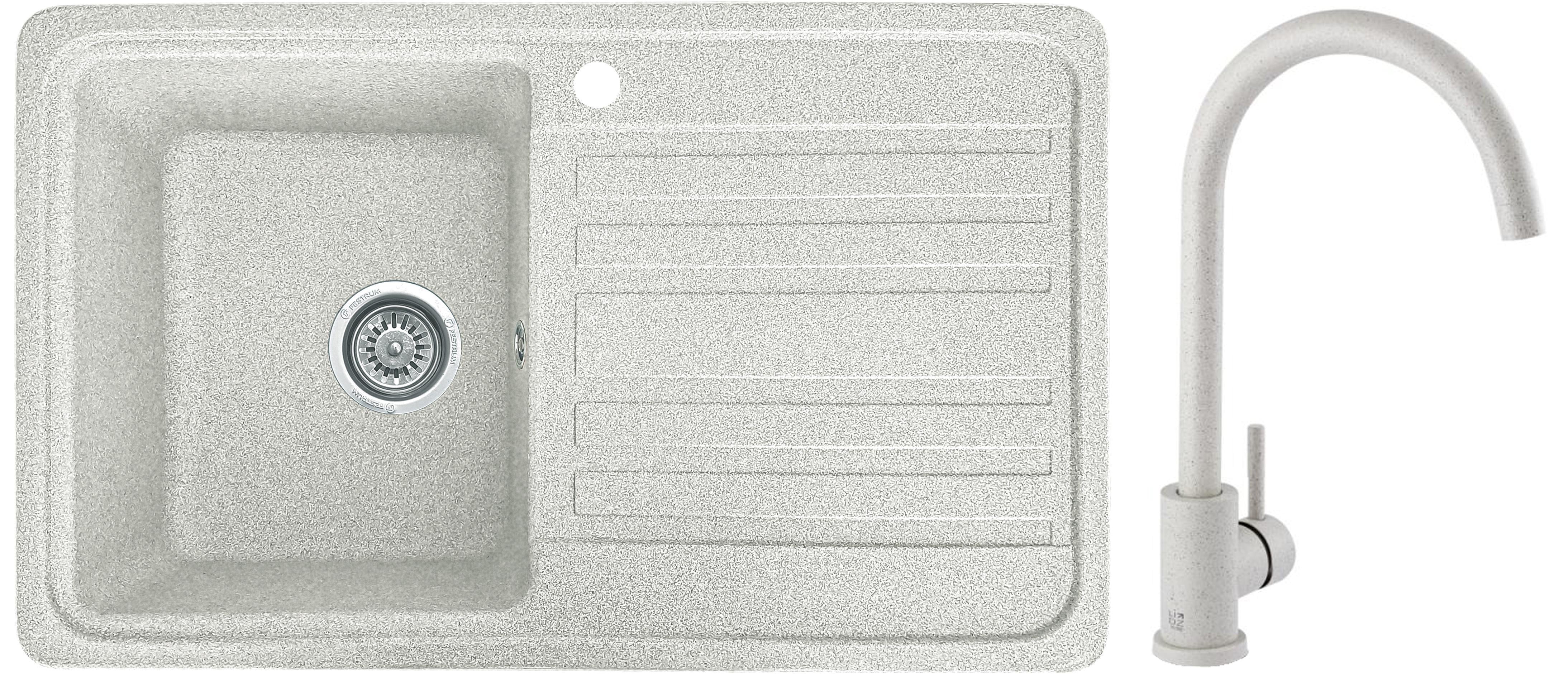 Мойка кухонная Valetti 17R со смесителем 760х460 мм Тера