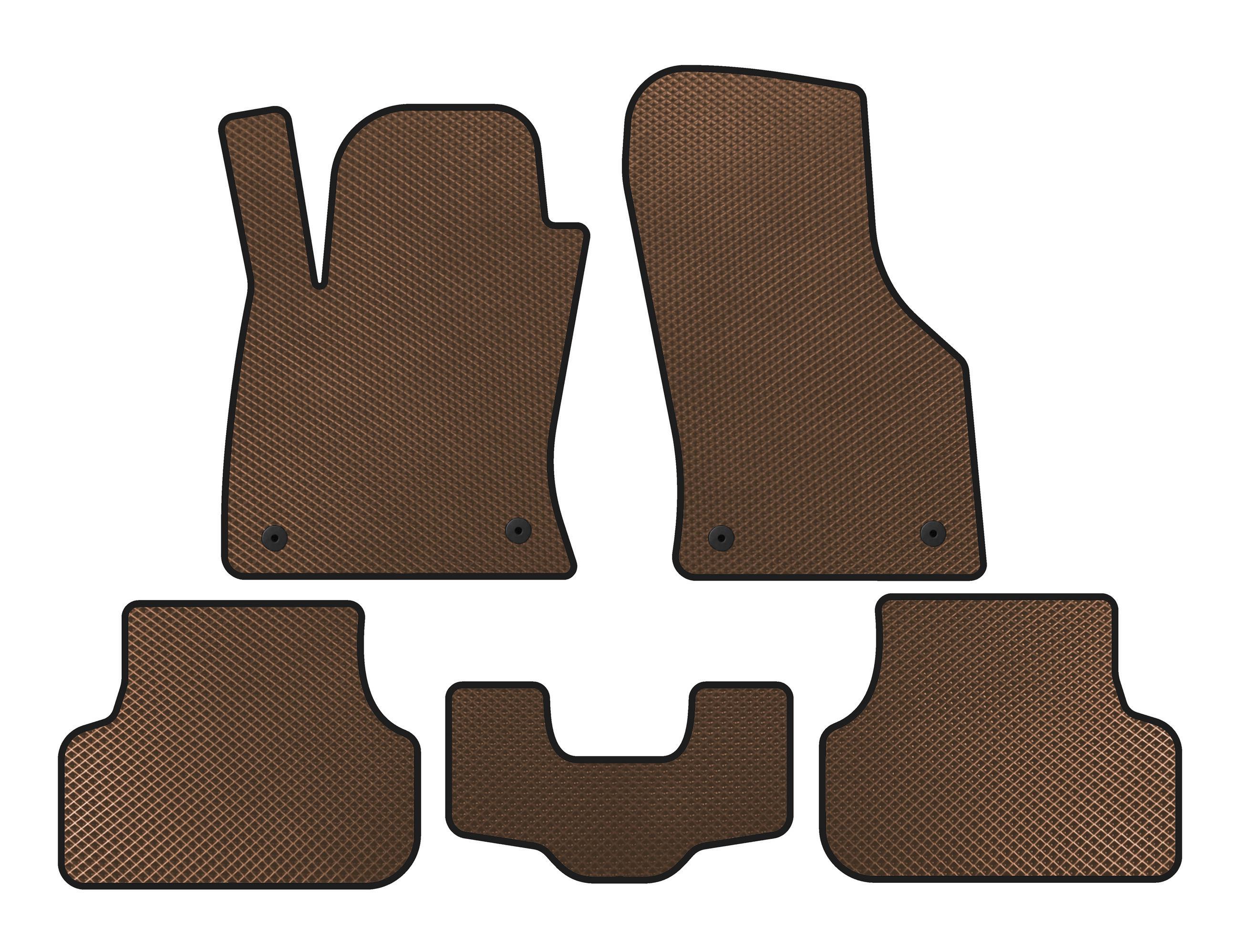 Коврики EVA Digital Designs для Seat Leon 2013-2020 гг. этилвинилацетат Коричневый
