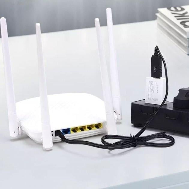 Кабель питания для Wi-Fi роутера от павербанка USB - DC 12V 5,5x2,1 мм 1 м (48733e) - фото 6