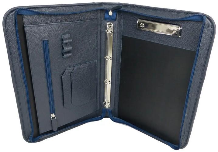 Папка деловая из натуральной кожи Portfolio Синий (super418_Port1021 navy flotar)