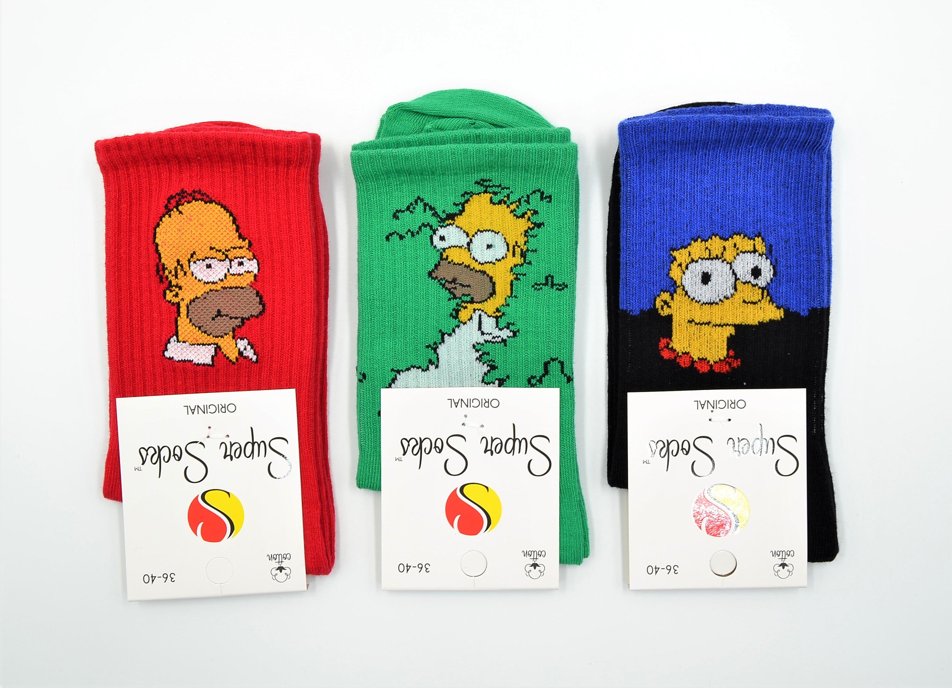 Носки универсальные демисезонные Super Socks 001.092-1 Homer р. 36-40 Ассорти