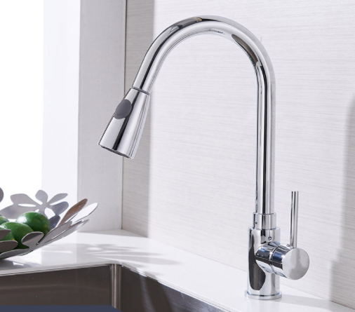 Смеситель для кухни выдвижной слив кран два режима воды вращающийся на 360 градусов WanFan Хромированный Смеситель для кухни выдвижной слив кран два режима воды вращающийся на 360 градусов WanFan Хромированный