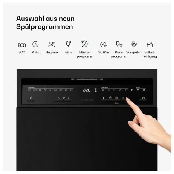 Посудомийна машина KLARSTEIN Velaire 9 програм 45 см (10047461) - фото 2 Посудомийна машина KLARSTEIN Velaire 9 програм 45 см (10047461) - фото 2