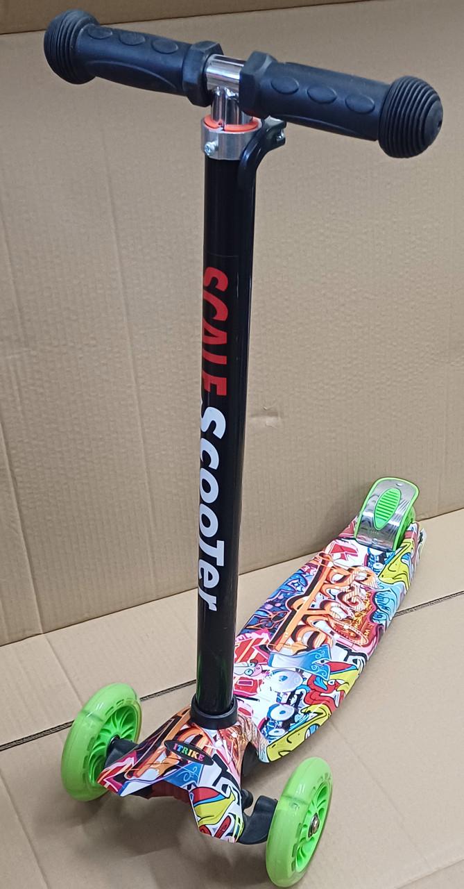 Самокат Best Scooter MAXI абстракция Зеленый Самокат Best Scooter MAXI абстракция Зеленый