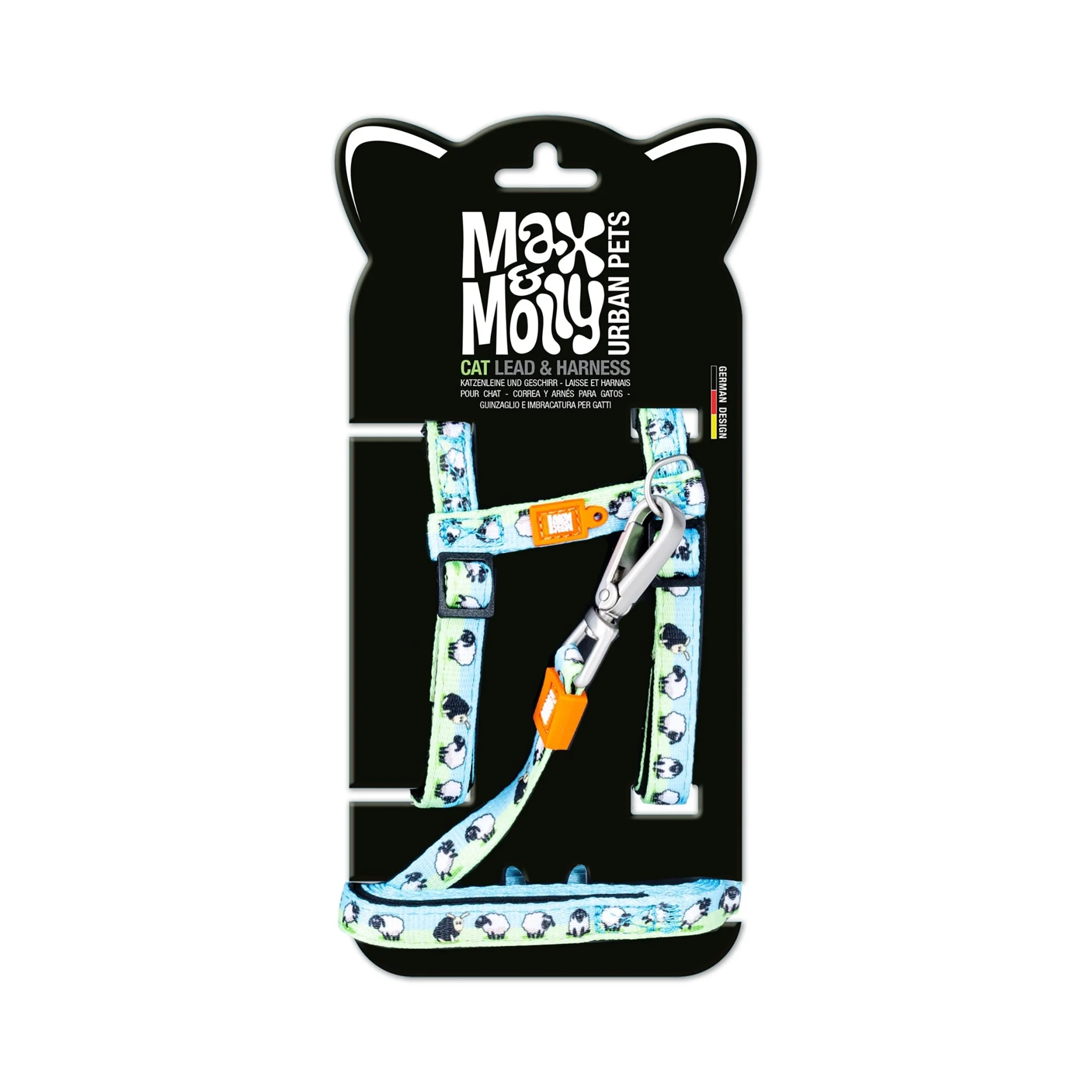 Набор для кошек шлейки/поводок Max & Molly Harness/Leash Set Sheep с One Size Black (2670645655)