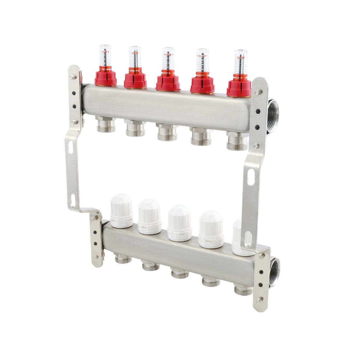 Коллектор Polmark 1x3/4 5 выходов PSMF105 - фото 2 Коллектор Polmark 1x3/4 5 выходов PSMF105 - фото 2