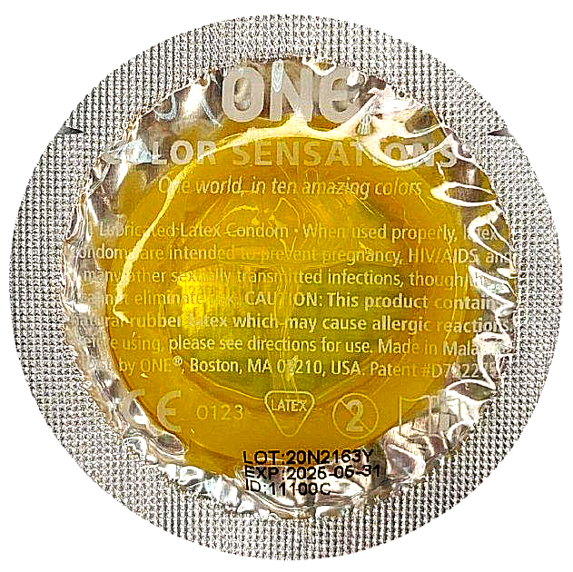 Набор презервативов ONE Color Sensation с силиконовой смазкой 5 шт. Желтый (202163-2)