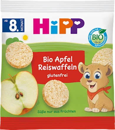 Рисові коржі HIPP зі смаком яблука для дітей з 8 місяців