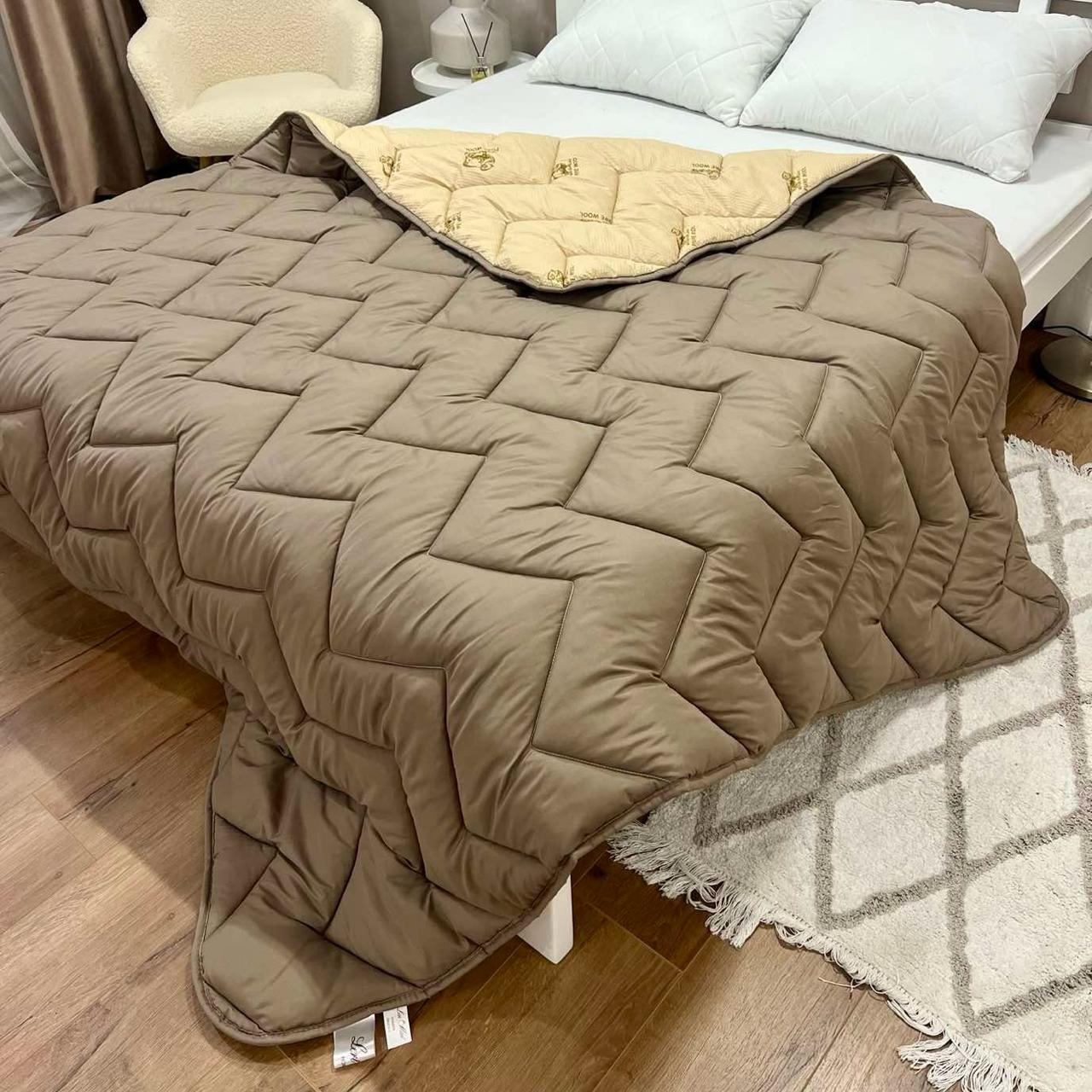 Одеяло всесезонное Pure Wool с искусственной шерстью двухстороннее 180x210 см Кофейный (29415004) - фото 5 Одеяло всесезонное Pure Wool с искусственной шерстью двухстороннее 180x210 см Кофейный (29415004) - фото 5