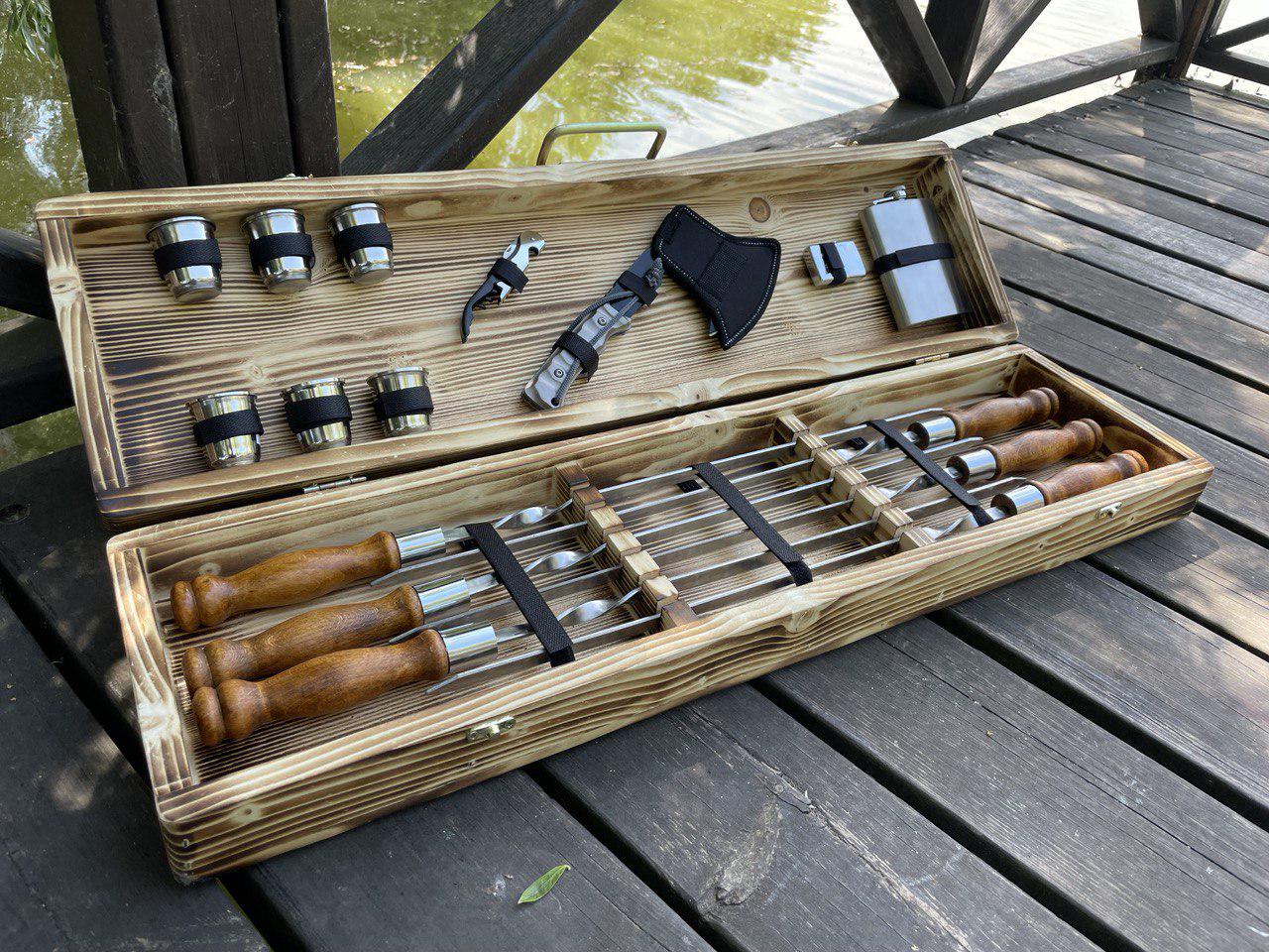 Набір шампурів 3 для шашлику (Україна 3) - фото 3 Набір шампурів 3 для шашлику (Україна 3) - фото 3