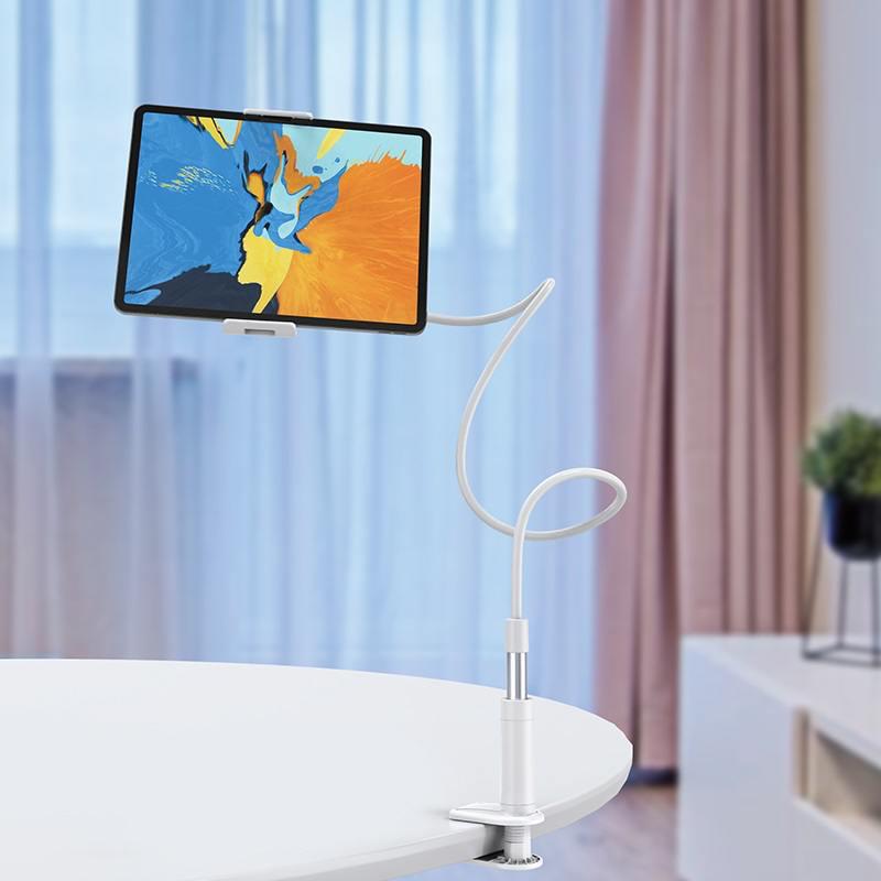 Тримач для телефону та планшета гнучкий Hoco PH24 Balu tablet PC stand 360° Silver White (774216) - фото 10 Тримач для телефону та планшета гнучкий Hoco PH24 Balu tablet PC stand 360° Silver White (774216) - фото 10