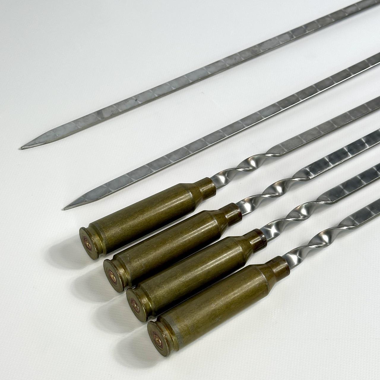 Набір шампурів із нержавіючої сталі з гільзою 6 шт. та вертел (27722359) - фото 2 Набір шампурів із нержавіючої сталі з гільзою 6 шт. та вертел (27722359) - фото 2