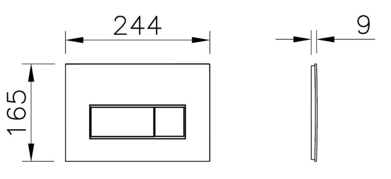 Панель смыва VitrA Root Square Flush Plates хром глянцевый (88-740-2380UKR) - фото 2 Панель смыва VitrA Root Square Flush Plates хром глянцевый (88-740-2380UKR) - фото 2