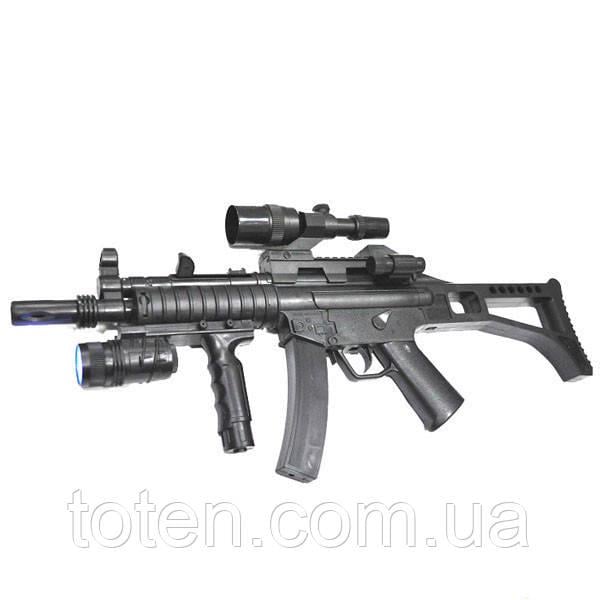Автомат пневматический игровой с прицелом, лазером, фонарем и сошкой